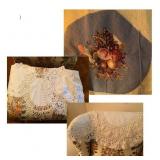 Large selection of doilies, linens and needlepoint from finished to unfinishe