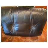 Black Leather Eames footstool cushion