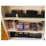 CDs, Cassettes, DVDs, VHS, 14 linear feet