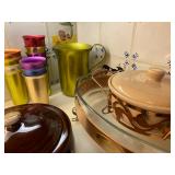 Vxintage Cookware and 1960s Aluminum pitcher and matching aluminum drinking glasses
