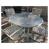 Vintage Patio Table, 7 chairs