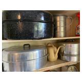Roasters and Alumium Cake carrier 