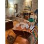 Antique Dough Box, Crystal Candle holders, Rocking Chair and more