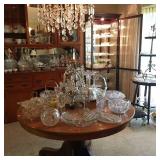 Brilliant cut glass and china cabinets