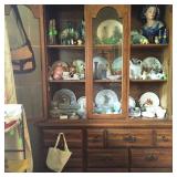 China cabinet, decorative plates