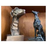 Large Collection of Greyhounds from Bronze to Ceramic throughout home
