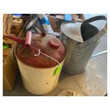 Old Gas Can and Garden bucket
