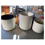 Vintage White Ceramic Planters