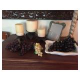 Grapes, candles and lamps 