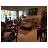 Maghoney furniture, art, lamps 