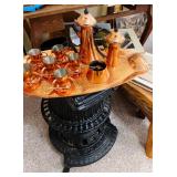 Hammered Copper Tray and Coffee Set made in Rhodesia(Zimbabue)and Pot Belly Stove made by