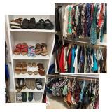 Men Womens Clothing, Ladies sizes small to med., Ladies shoes sizes 9,10, Mens Tall Boy D
