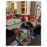 Faux Leather Bar Stools with Chrome base