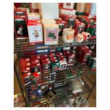Holiday items including Hallmark Christmas ornaments from trains to Lucille Ball, Santa, Nutcracke