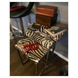 Stackable Zebra print tables