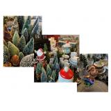 Antique to Modern decorative table top Christmas Trees, close to 100 or more