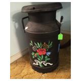 Painted milk can