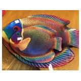 Colorful, decorative fish platters