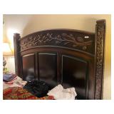 Hand Carved Queen size Head, Foot and Side boards