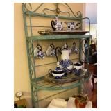 Faux Patina Etagere and Faux Majolica Pitcher