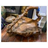 Wooden Hand Carved Basket - Copy