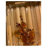 Acrylic and Glass Prisms and Amber Colored Lamp pieces