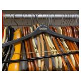 Large Assortment of Mens Wooden Hangers