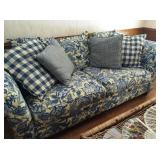 Blue & white sofa