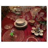Assorted crystal and china
