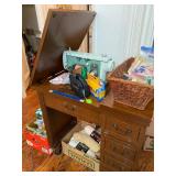 New Home Sewing Machine and Cabinet