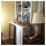Mirror, lamps, decoratives