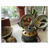 Decoratives, butterfly motif plates