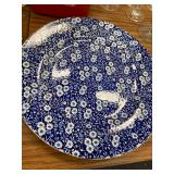Large Blue Calico Platter
