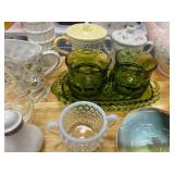 Vintage Anchor Hocking Thumb print pieces 