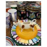 Plates and Creamer 