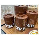 Brown Metal Canister Set, never been used