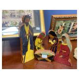 Vintage handmade Nativity Set