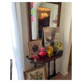 Antique Mahogany 3 legged occasional parlor table