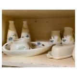 Mid Century Franciscan Serving piece set made in California by Gladding McBean & Co