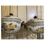 Vintage German Fissler Asta Enamel Casserole Cookware serving pieces Kocheigenschaften 1851