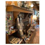 Mantel Fireplace area full of Decoratives