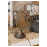 Antique Emerson small electric fan with brass blades