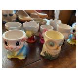 Collection of Egg Cups, egg baskets, egg cartons, etc.