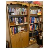 Matching Pair of Bookshelves filled with 17 linear feet of Books