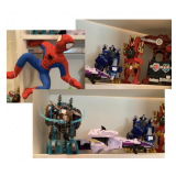 Large collection of Transformer Action Figures and Spider Men
