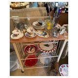 Modern Tea Cart and misc barware