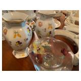 Pansy decorative vases and bowls