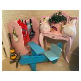 Pink Little Girls Vanity and Coat Rack