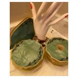 Vintage Bakelite Vanity Pieces, 1040s and Vintage Artistic Feminine hand for jewelry display