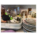 Kitchen Appliances, Serving and Carrying pieces and misc plates